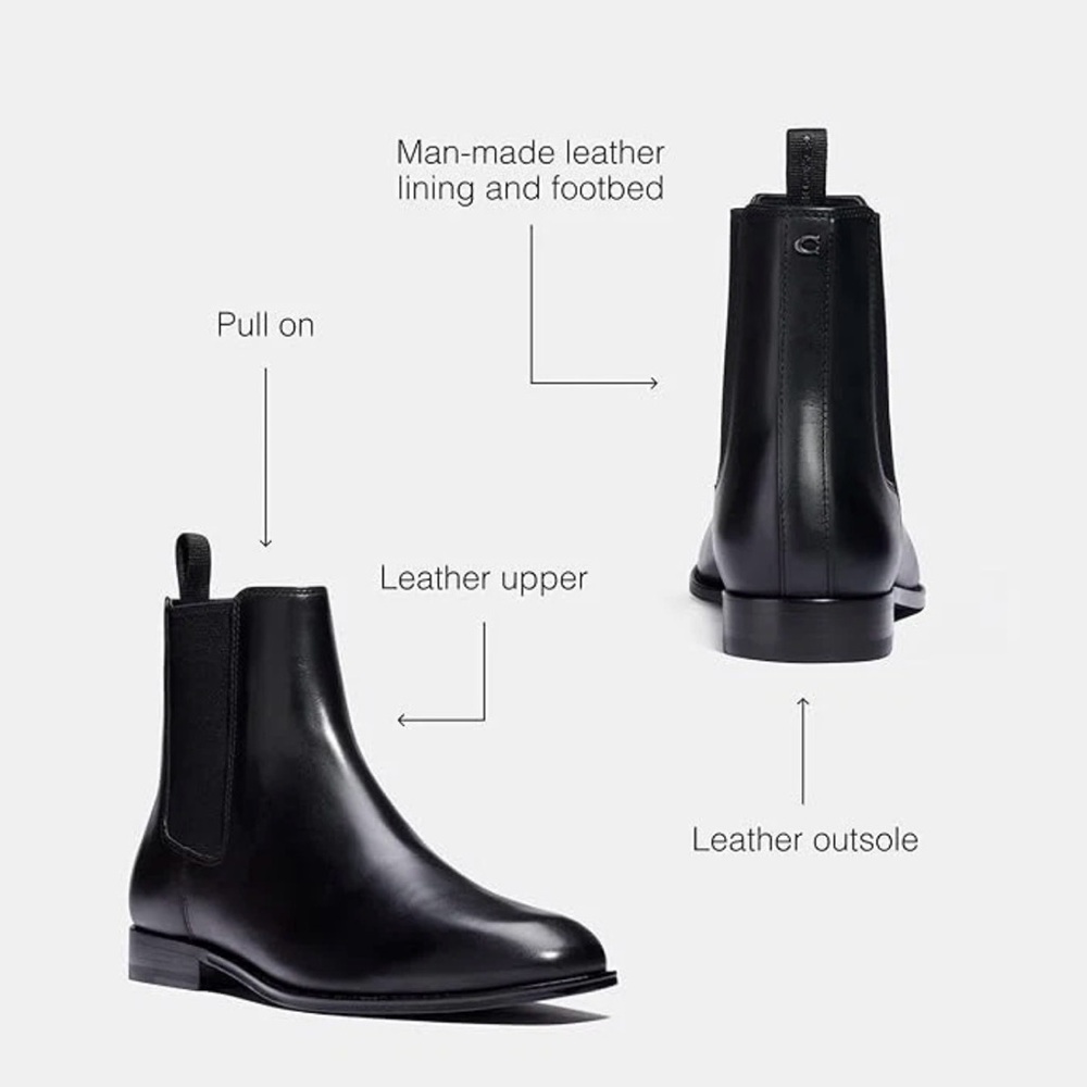 Coach Men's Metropolitan Chelsea Boot - Picture 3 of 4
